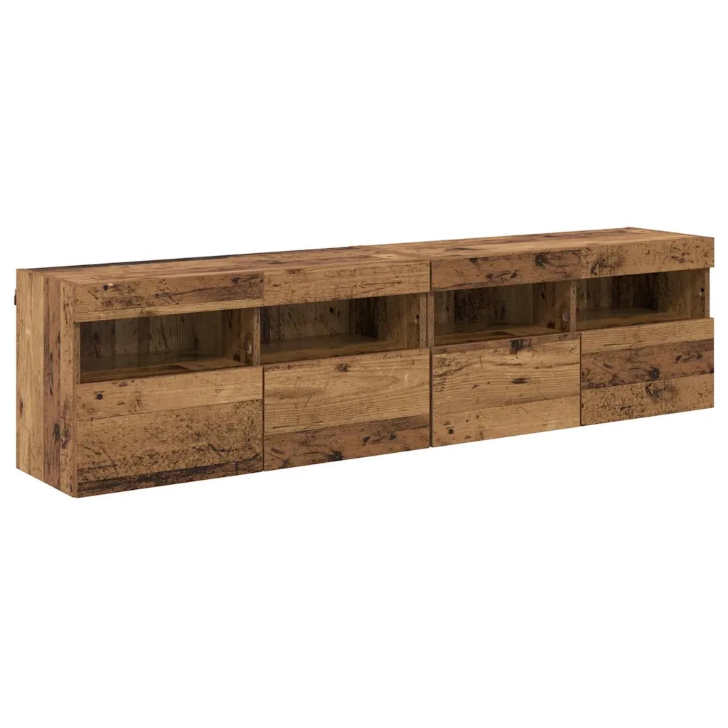 Mobiletti TV da Parete 2 pcs Legno vecchio 80 x 30 x 40 cm 882978