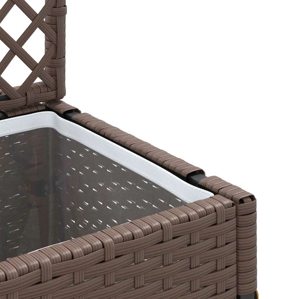 Fioriera a traliccio da giardino Marrone 35 x 30 x 135 cm 366618