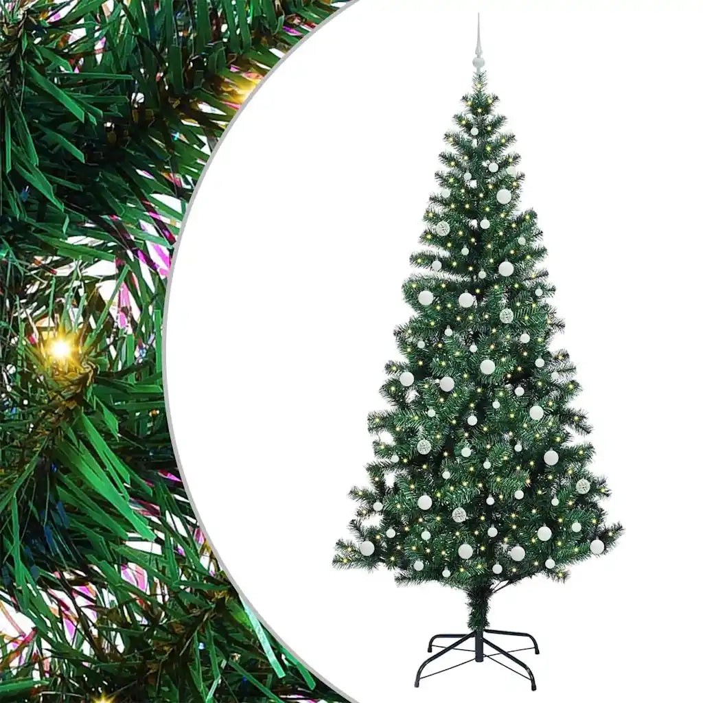Albero di Natale artificiale con luci integrate Verde 240 cm 3396791