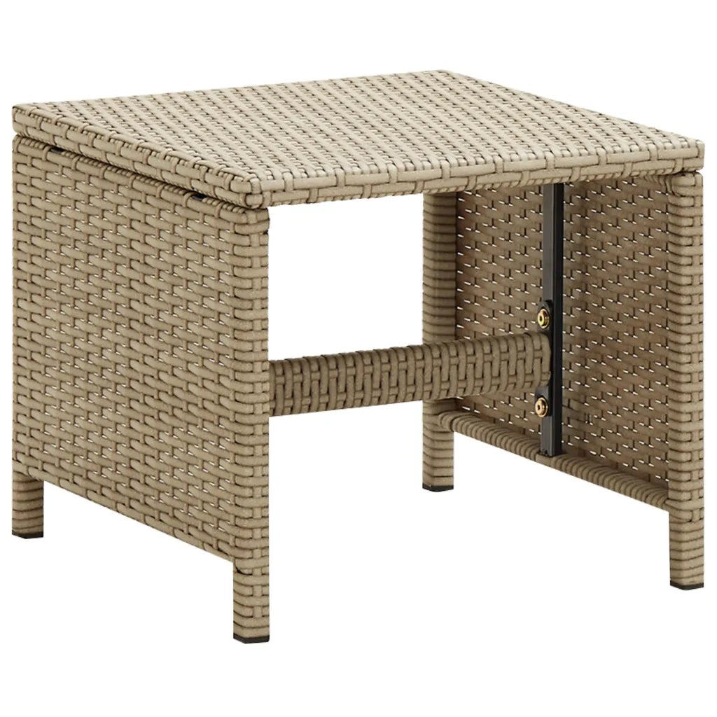Sgabelli da Giardino 2 pz con Cuscini in Polyrattan Beige 46418