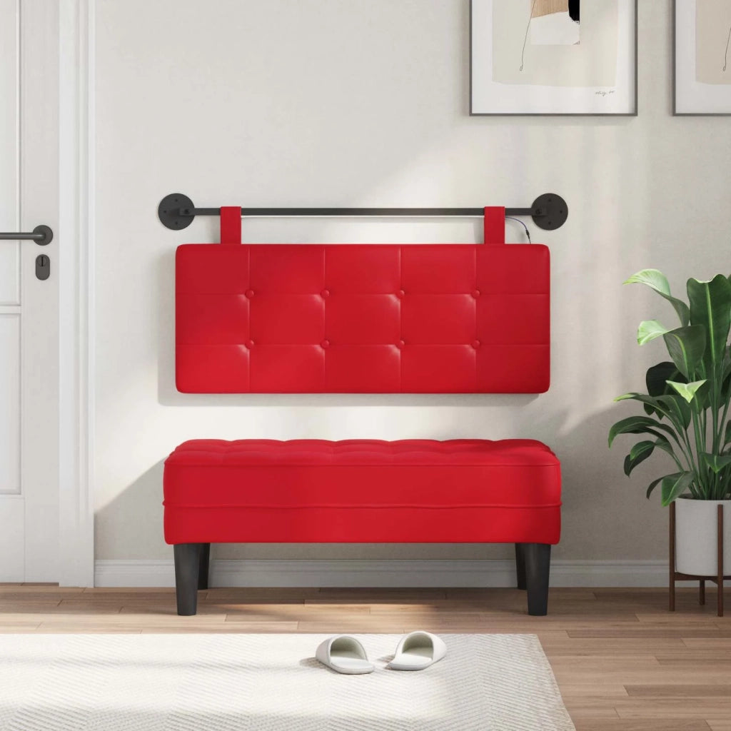Testiera sospesa Con luce LED Rosso Similpelle 3424403