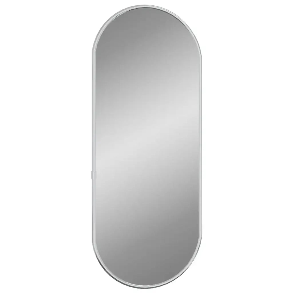 Specchio da Parete | Specchio decorativo Argento 50x20 cm Ovale