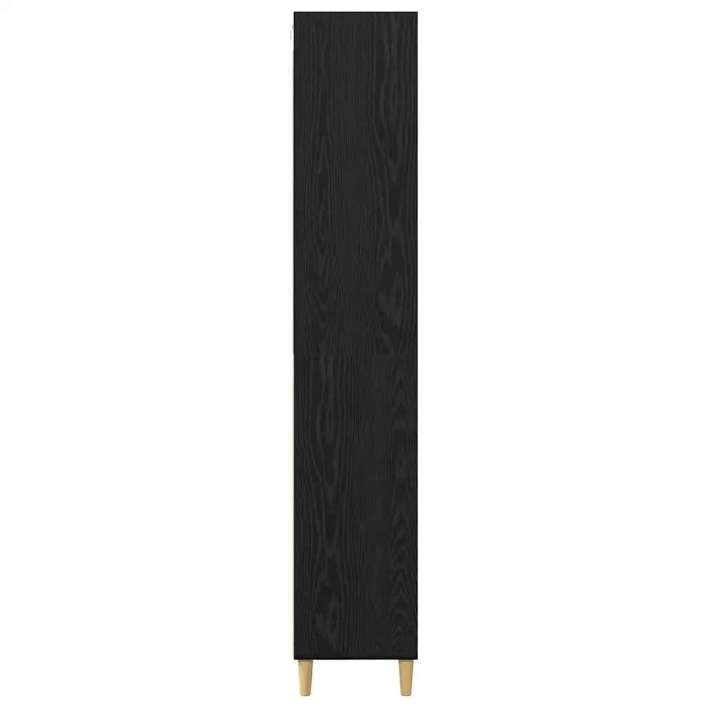 Credenza-Buffet-Armadio da cucina Rovere Nero 69,5 x 32,5 x 180 cm Legno multistrato 878169