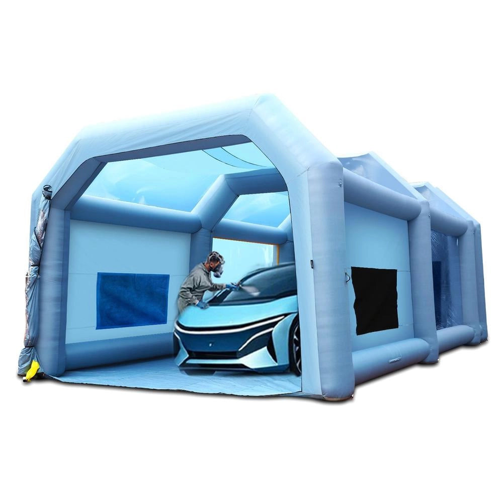 Tenda Verniciatura Spray Gonfiabile Auto Moto SUV 2 Ventilatori 1100W 950W Filtro 3 Strati 10x4x6m