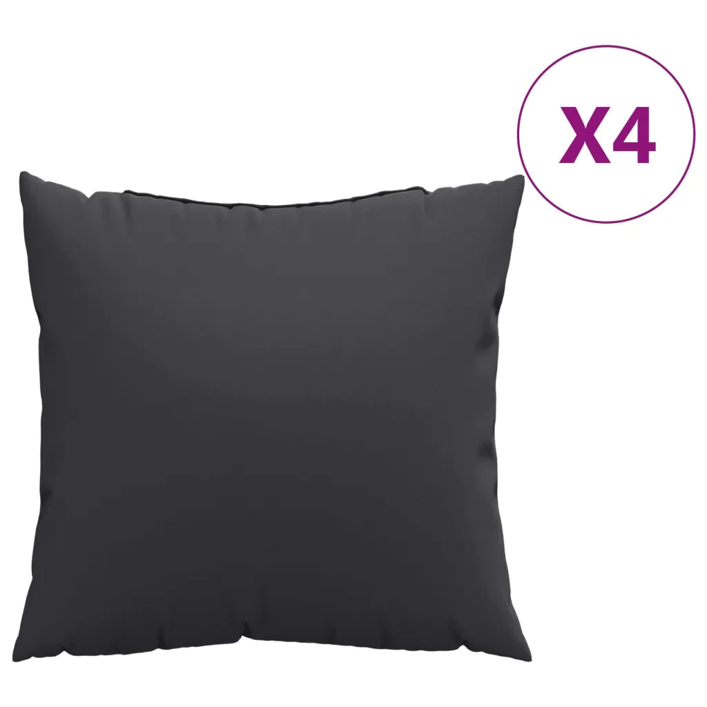 Cuscini per Divano 4 pz Neri 40x40 cm in Tessuto 360366