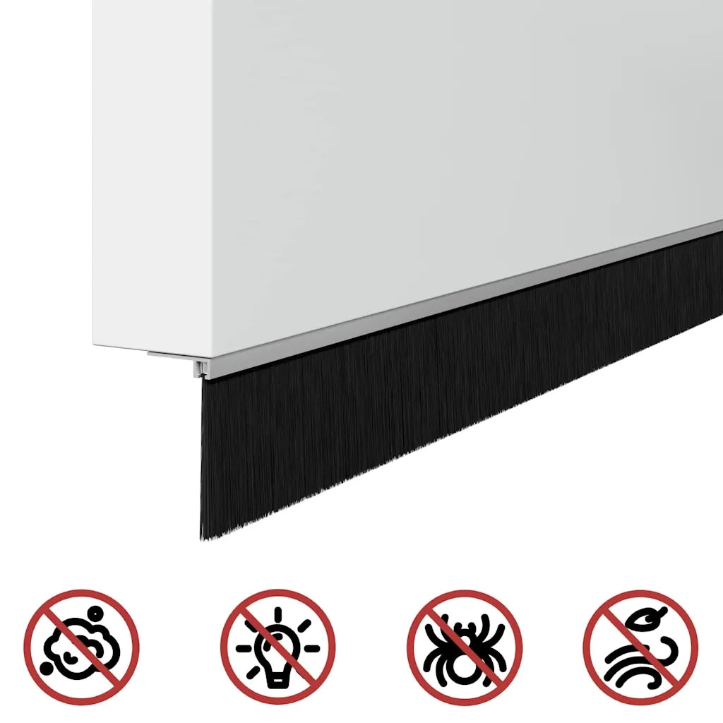 Spazzole per porte autoadesive 12 pz Argento 100 cm CFW4404126