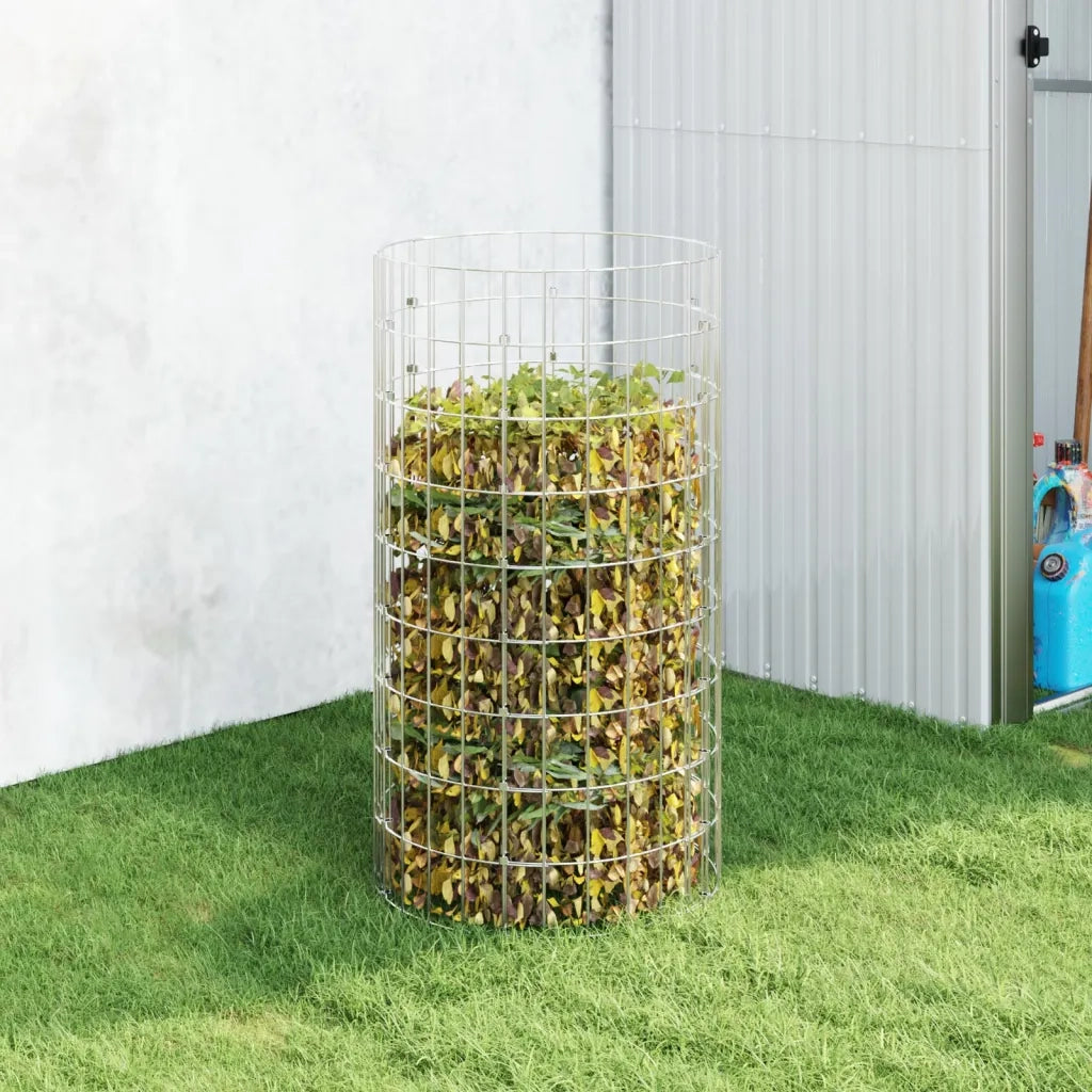 Compostiera da Giardino ?50x100 cm in Acciaio Zincato CFW6440946