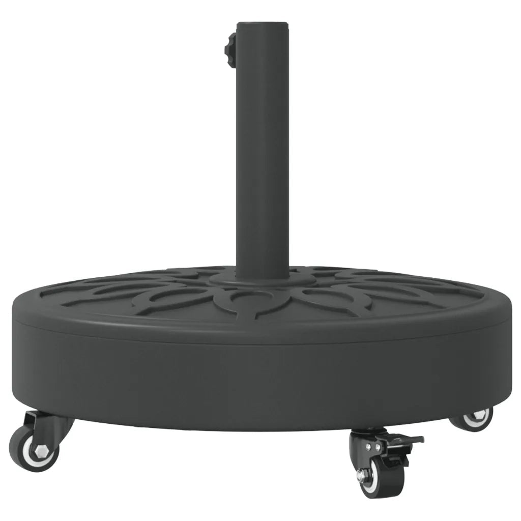 Base per ombrellone-Supporto per ombrellone con Ruote per Pali ?38/48 mm 27 kg Rotonda 797047