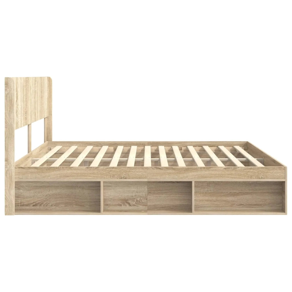 Letto da camera | Struttura del letto con stoccaggio e testata 3 pcs