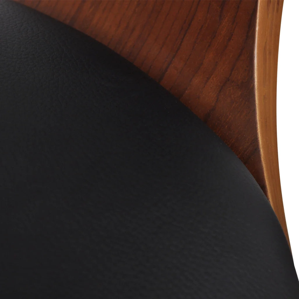 Set di 2 sgabelli da bar moderni in legno e nero 1202019