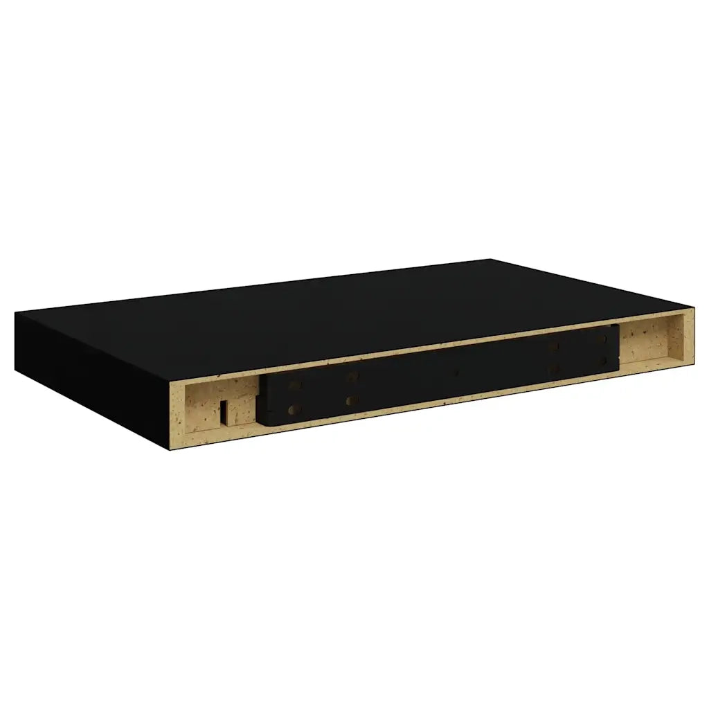 Scaffale a Parete Nero 40x23x3,8 cm in MDF 323826