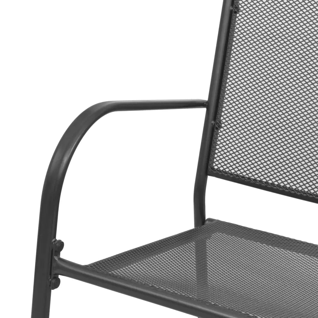 Panchina da Giardino | Panca da Giardino 108 cm Acciaio e Rete Antracite