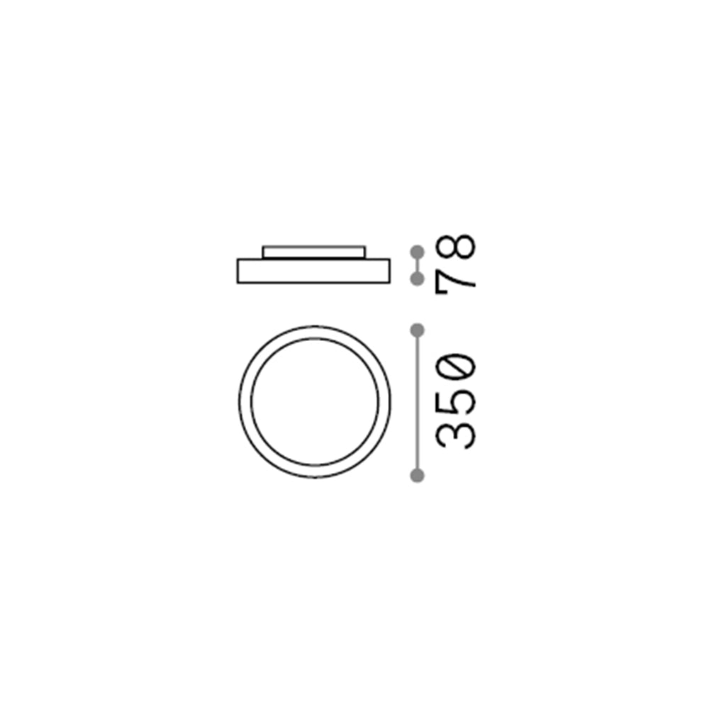 Plafoniera Moderna Fly Alluminio-Materie Plastiche Bianco Led 18W 3000K