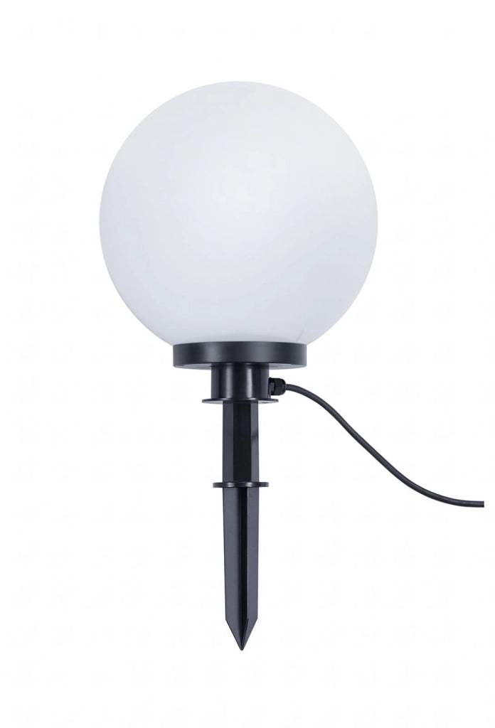 BOLO PICCHETTO SFERA DIAMETRO 30cm CON 5 METRI DI CAVO 1 LUCE ATTACCO E27 IP44