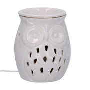 Bruciaessenze ceramica gufo con spina cm ø9,5h13,5