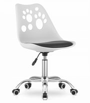 Sedia girevole Valora PRINT ergonomica dal design bianco e nero