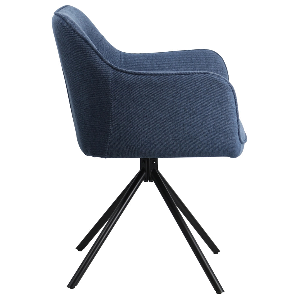 Set di 2 sedie in tessuto blu DANNA