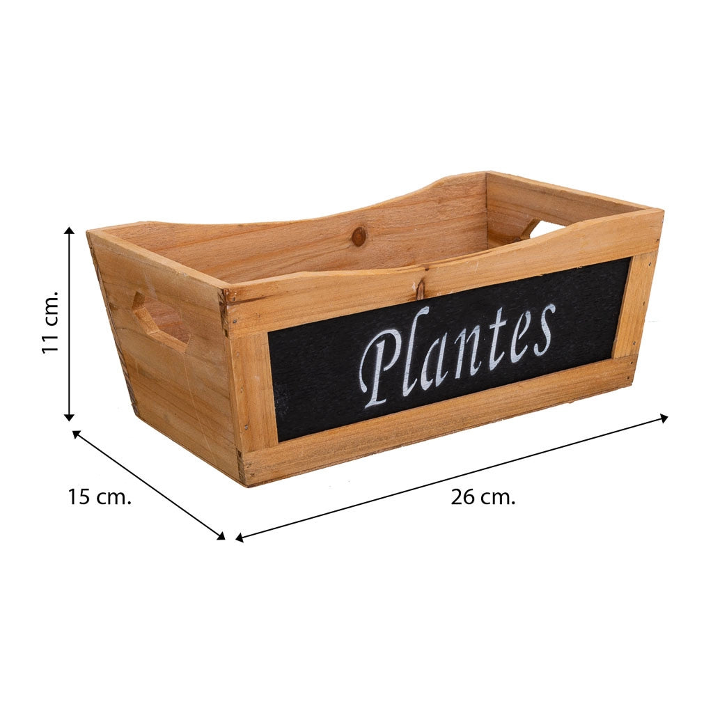 Set di 3 scatole in legno marrone