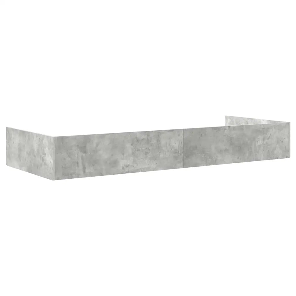 Letto singolo | Letto per adulti | Struttura del letto con testiera Grigio cemento 90 x 200 cm