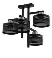 Plafoniera moderna nero/argento 3 luci E27 Sigma Off