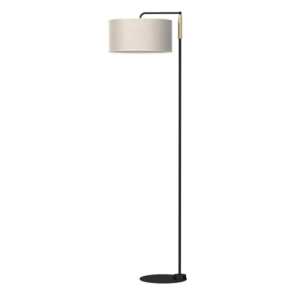 Lampada da terra Atlanta 1xE27 60W nero/grigio Milagro