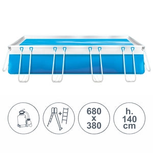 Piscina fuoriterra tubolari LAGUNA LARGE SENIOR 6,80x3,80 m - h.140 cm