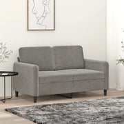 Divano a 2 Posti Grigio Chiaro 120 cm in Velluto 349033