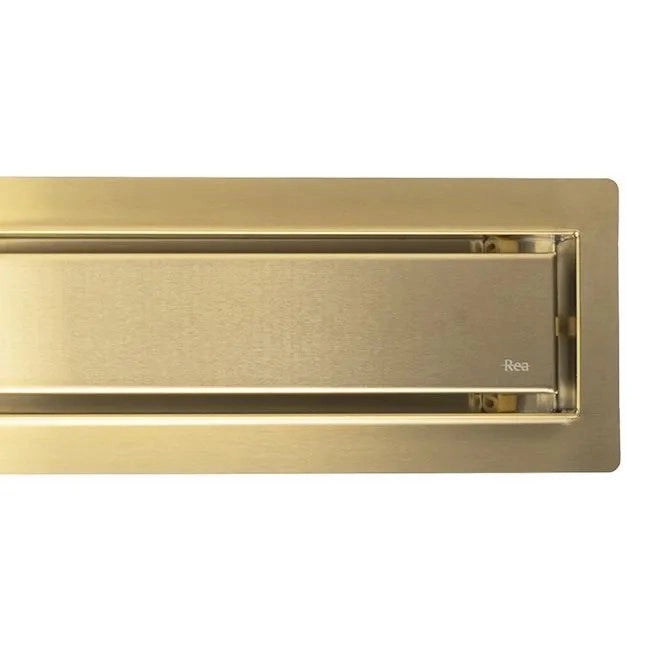 Scarico Lineare Rea Neox Pro Brush Gold 80