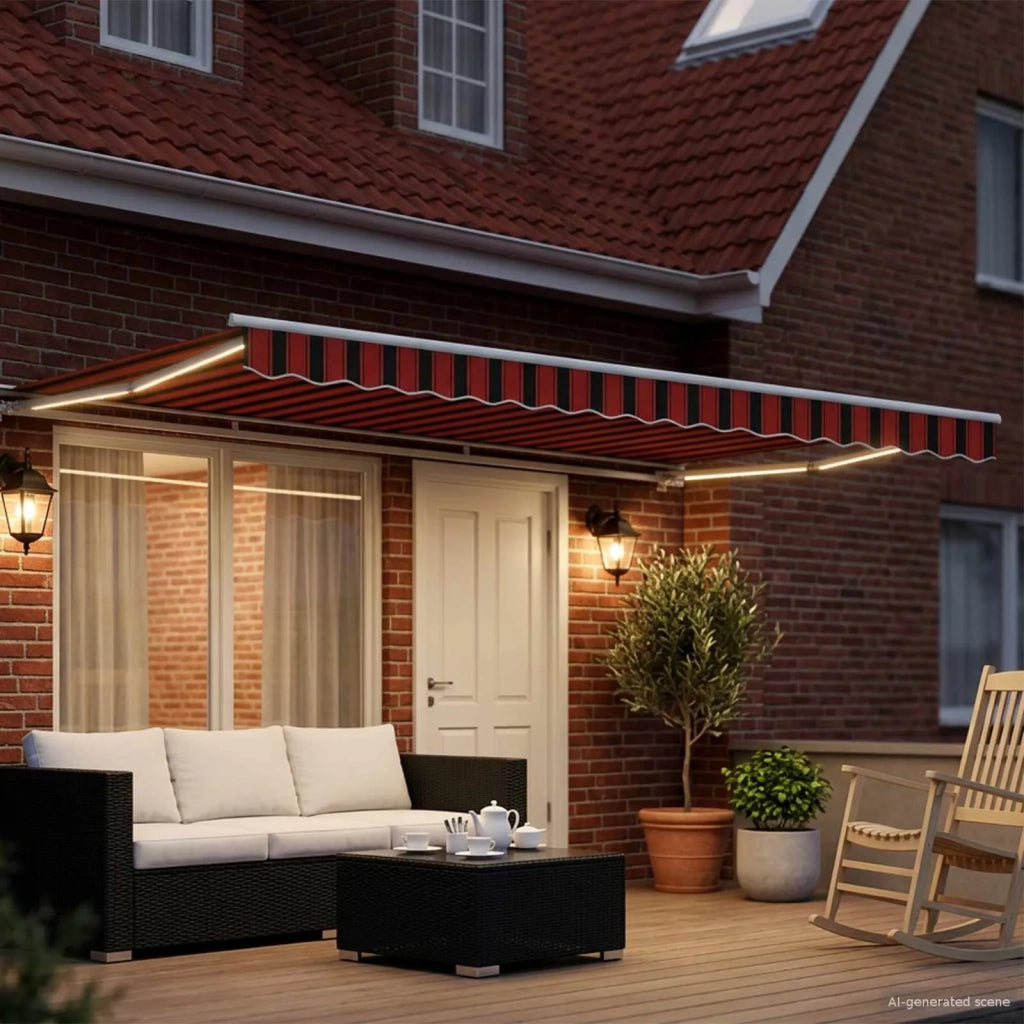 Cornice per Tenda Manuale con LED 4 × 3,5 m 3420633