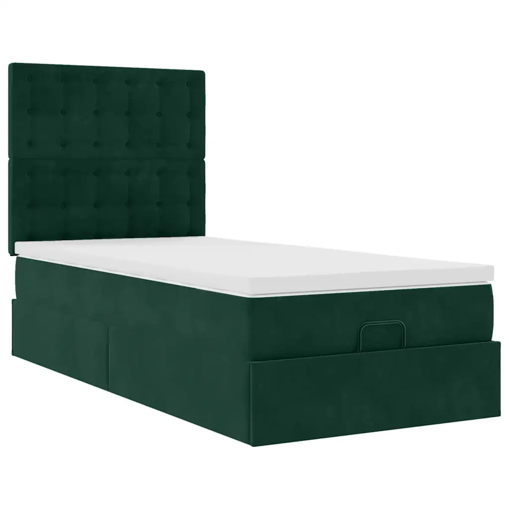 Struttura Letto Pouf con Materassi 100x200 cm Velluto 3314447