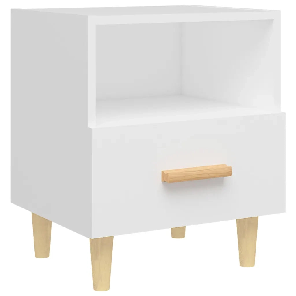 Comodini 2 pz Bianchi 40x35x47 cm 812007