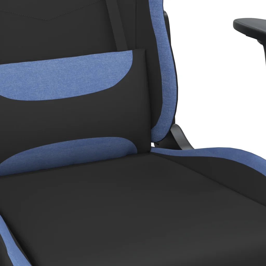 Sedia da Gaming Nero e Blu in Tessuto 3143739