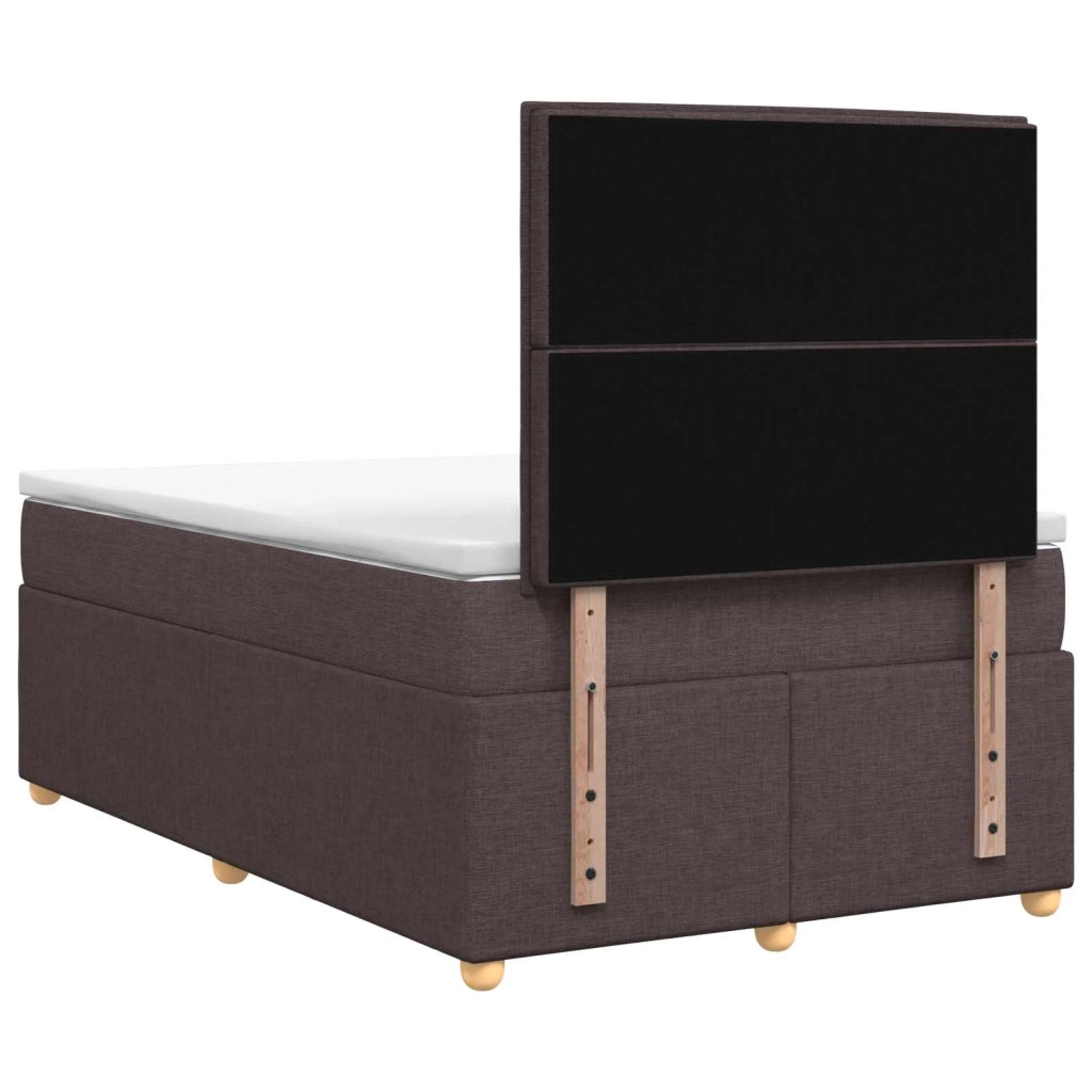 Letto box spring con materasso Marrone Scuro 120 x 200 cm 3455318