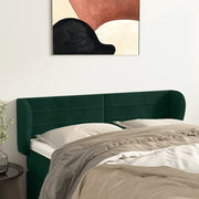 Testiera ad Orecchio Verde Scuro 147x23x78/88 cm in Velluto 3117335