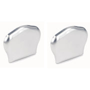SET 2 TERMINALI CORRIMANO 62X45MM CROMO SATINATO M