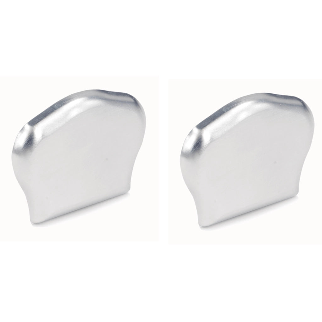 SET 2 TERMINALI CORRIMANO 62X45MM CROMO SATINATO M