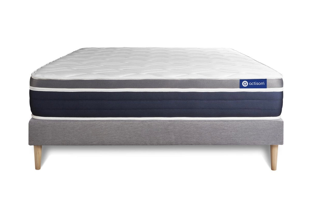 Kit rete e materasso Actilatex confort 130x210cm - Spessore : 26cm - Lattice e memory foam - Moderatamente rigido