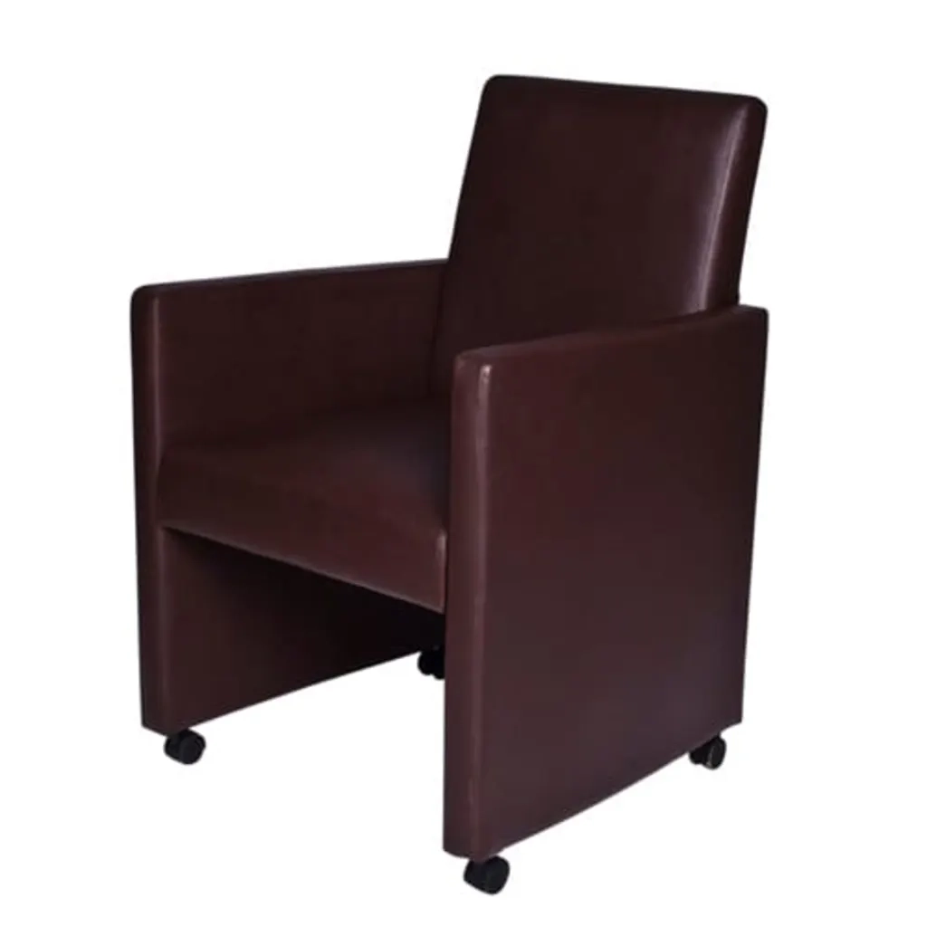Sedie da Pranzo 2 pz Marroni in Similpelle 60348