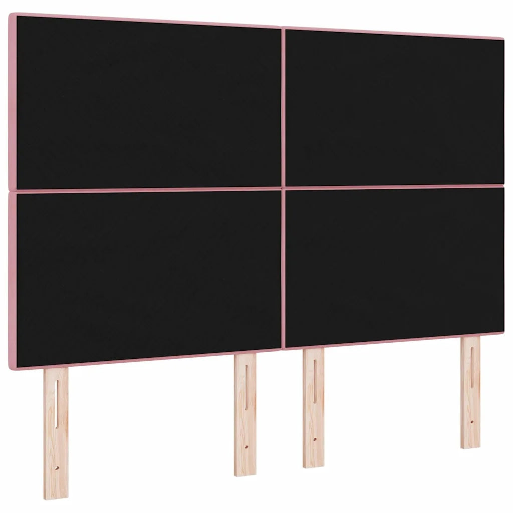 Testiera LED con strisce LED Rosa 160 cm Velluto 3338448