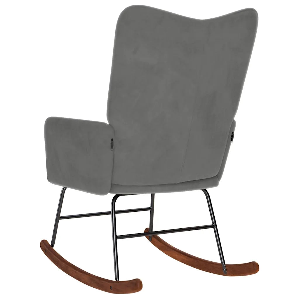 Sedia da Pranzo Grigio Scuro in Velluto 4016833