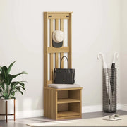 Albero da Ingresso SANDNES 45x40x159,5 cm in Legno di Pino 4010479