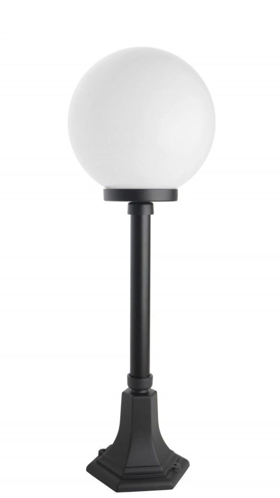 Lampada da giardino SU-MA KULE 73cm globo 25cm E27 IP43 nera