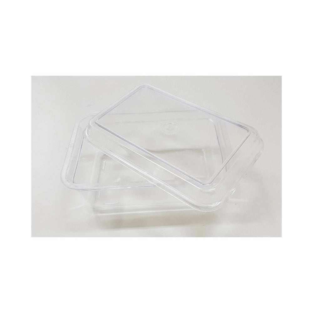 Trade Shop - 4 Vaschette Vaschetta Con Coperchio 1 Porzioni Trasparente Plastica Per Torta -
