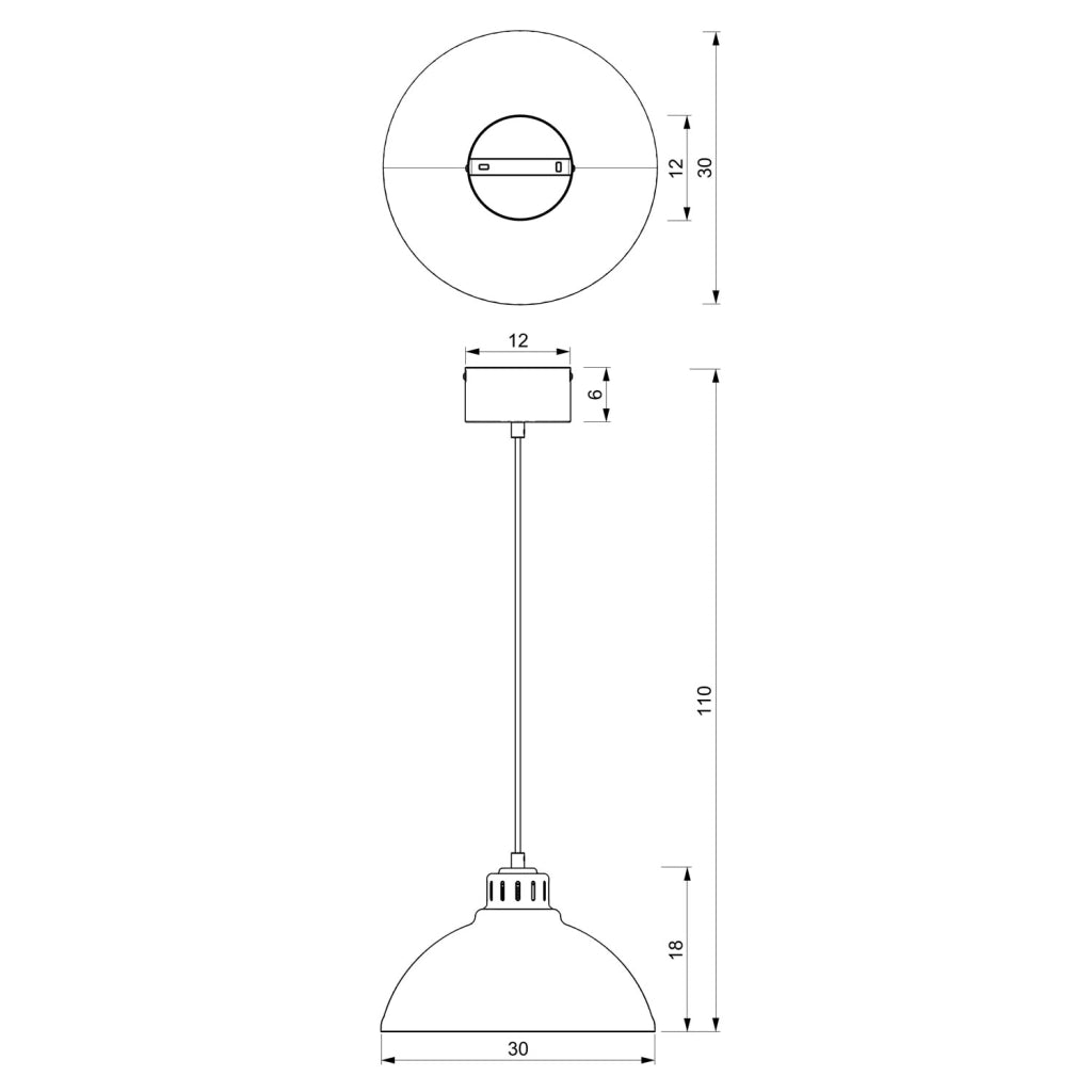 Lampada sospesa Sven kaschmir metallo 1xE27 30 cm