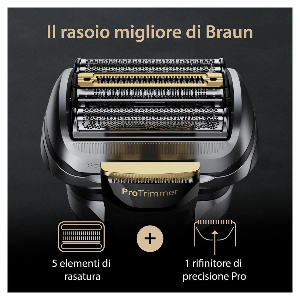 Braun Series 9 Pro+ 9575cc Wet & Dry Rasoio Trimmer Metallico