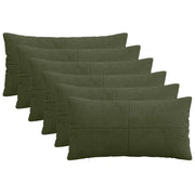 Federa 6 pcs ALMELO Verde 40 x 70 cm corduroy 914506