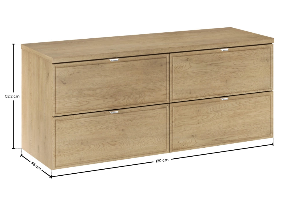 Set mobili bagno 120 cm con piano Terra Cremona 120 cm