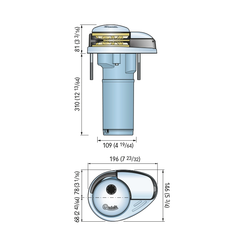 DP2L 770 12V 350W B.6 DP2L 770 LOW PROFILE WINDLASS 12V 350W B.7 - 1/4
