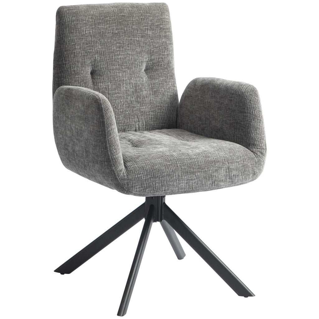 Poltrona girevole ¨C Minimal ¨C tessuto, grigio scuro