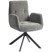 Poltrona girevole ¨C Minimal ¨C tessuto, grigio scuro